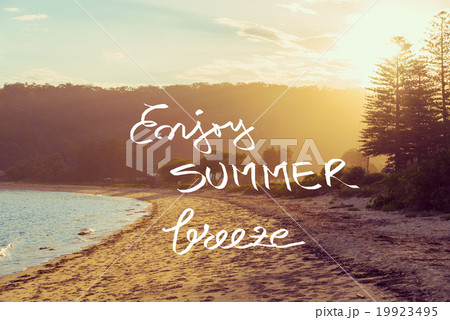 Handwritten text over sunset beach background Handwritten text over sunset beach background 19923495