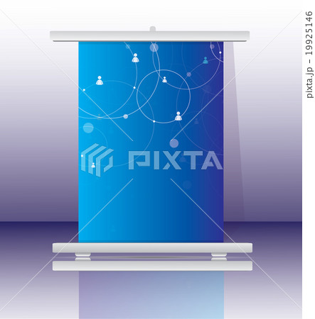 Roll up banner stand design. Vector. 19925146