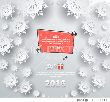 Snowflakes Background 2016 Quote Bubble 19925313