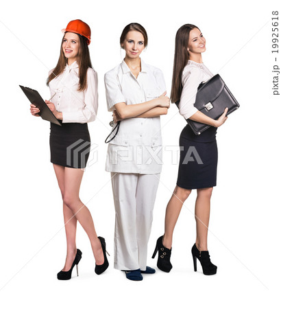 Three women with different professions  19925618