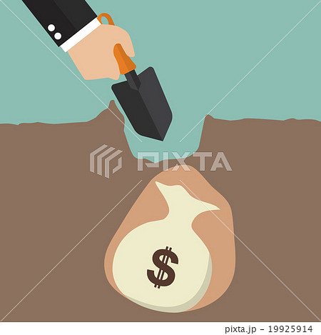 Hand dig a ground to find a treasure Hand dig a ground to find a treasure 19925914