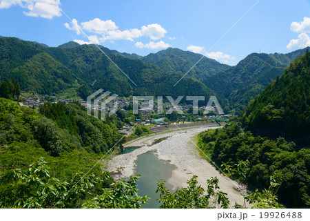 長野　天龍村の風景 19926488