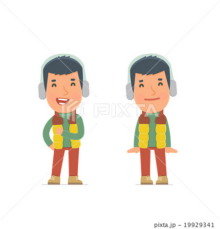 Funny Character Winter Citizen 19929341