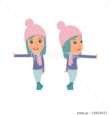 Doubt and Funny Character Winter Girl  19929425