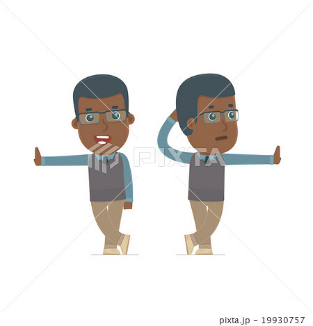Doubt and Funny Character African American Teacher 19930757