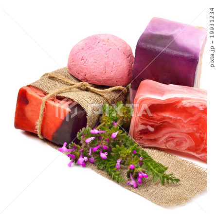 Natural handmade soap with herbs isolated Natural handmade soap with herbs isolated 19931234