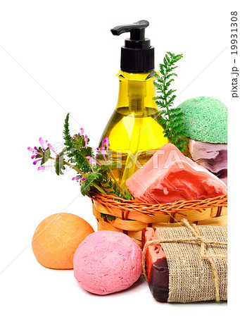 Bath cosmetics isolated on white Bath cosmetics isolated on white 19931308