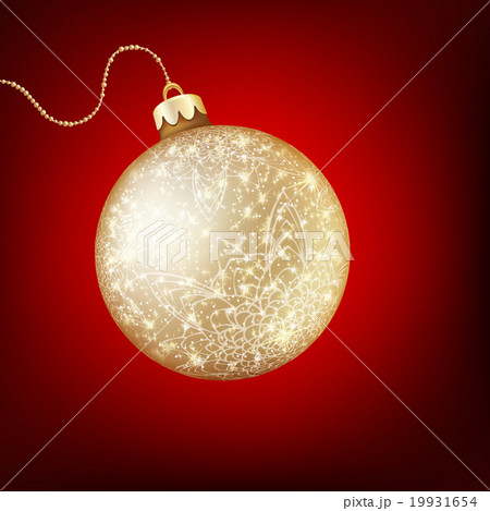 Twinkling gold bauble. EPS 10 Twinkling gold bauble. EPS 10 19931654