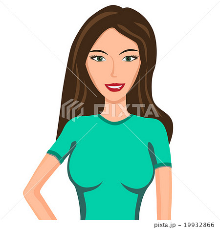 Happy woman in green shirt 19932866