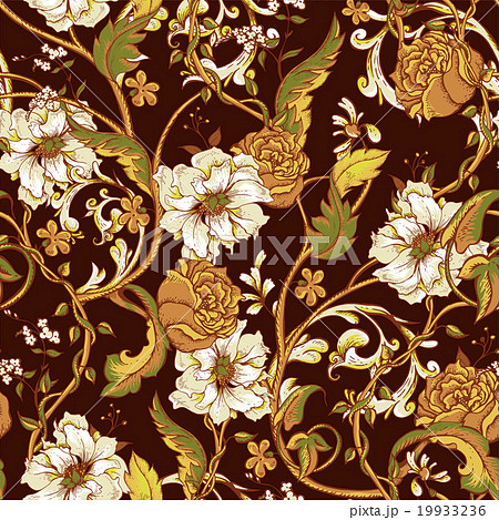 Vintage seamless pattern with blooming magnolias 19933236