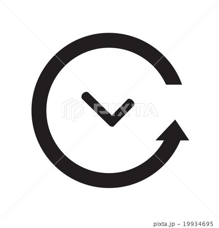 vector black clocks icons. 19934695