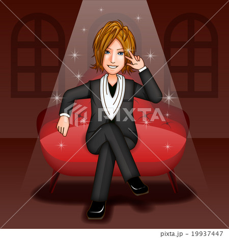 ホストクラブ ホスト 座りのイラスト素材 19937447 Pixta