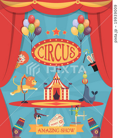 Amazing Circus Show Posterのイラスト素材