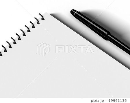 Blank note paper with pen. isolated on white. Blank note paper with pen. isolated on white. 19941136