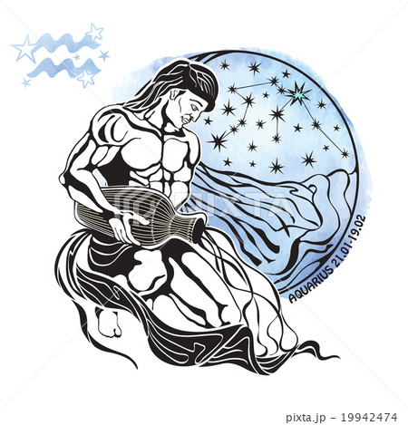 Color Icon of the Zodiac Sign on a White Background Stock Illustration -  Illustration of capricorn, aquarius: 241394168