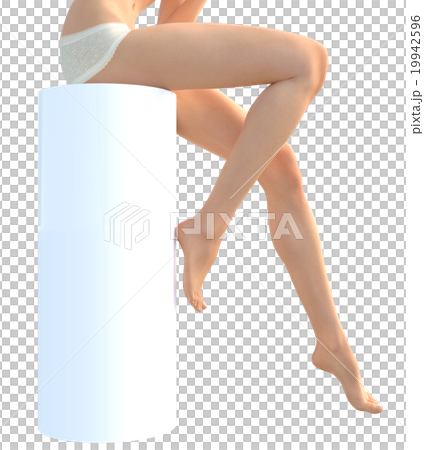 Ideal women's leg body Parts perming 3DCG illustration material 19942596