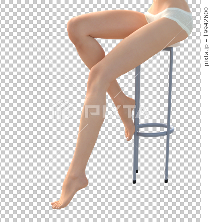 理想的な女性の脚 ボディーパーツ　perming 3DCG イラスト素材 19942600