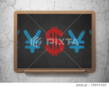 Banking concept: dollar icon on School Board 19943289