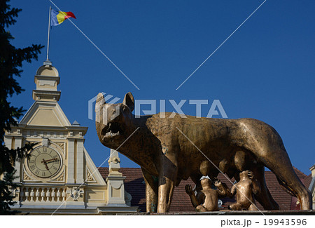 feeding she-wolf monument in Brasov feeding she-wolf monument in Brasov 19943596