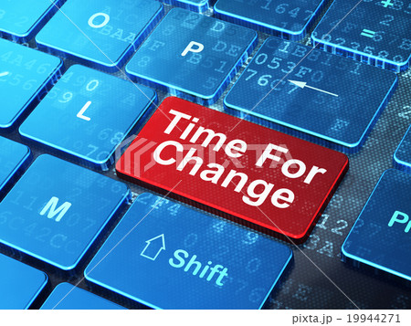 Time concept: Time For Change on computer keyboard 19944271