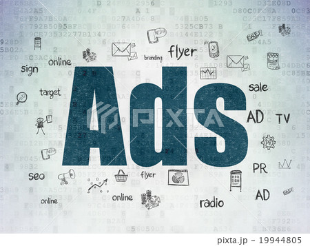 Marketing concept: Ads on Digital Paper background 19944805