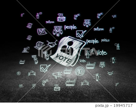 Political concept: Ballot in grunge dark room Political concept: Ballot in grunge dark room 19945717