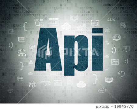 Database concept: Api on Digital Paper background 19945770