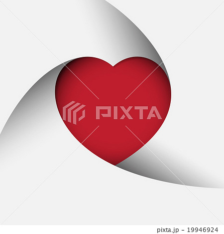 Red Heart paper background 19946924