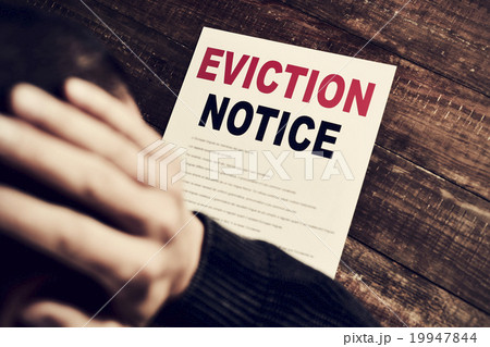 young man who has received an eviction notice 19947844