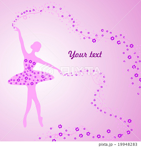 Greeting card with tender ballerina holding a Greeting card with tender ballerina holding a 19948283