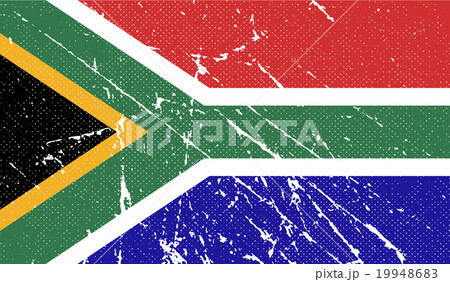 Flag of South Africa with old texture. Vector 19948683