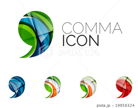 Set of abstract comma icon, business logotype Set of abstract comma icon, business logotype 19950324