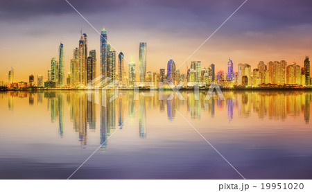 The beauty panorama of Dubai marina. UAE The beauty panorama of Dubai marina. UAE 19951020