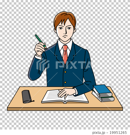 勉強する男子学生 19951265