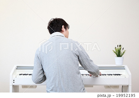 演奏 ピアノ 楽器 音楽 (男性 オルガン チェンバロ MIDI シンセサイザー 鍵盤) 19952195
