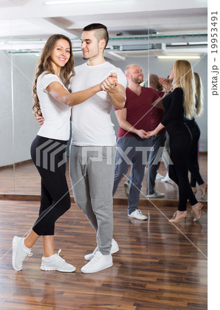 Group dancing in club Group dancing in club 19953491