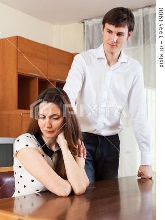 Young couple having quarrel 19953900