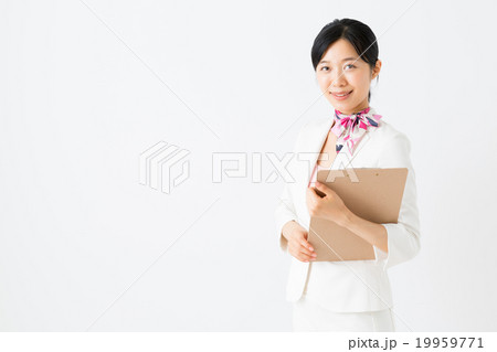 ビジネスウーマン　白バックイメージ 19959771