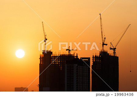 Construction before sunset 19963436