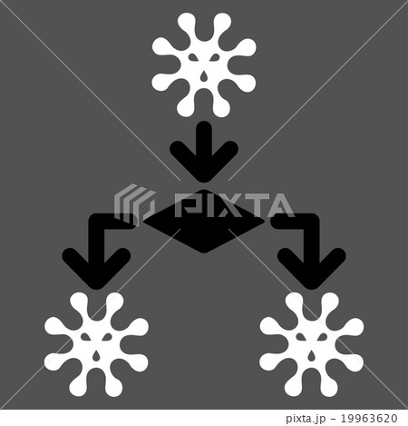 Virus Reproduction Flat Icon 19963620