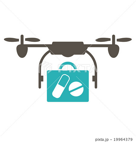 Medical Drone Shipment Icon 19964379