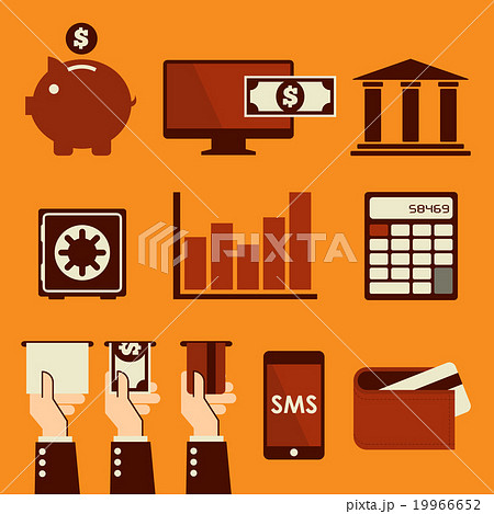Business and Finance Web Icons 19966652