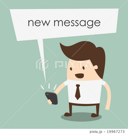 business man reading a text message 19967273