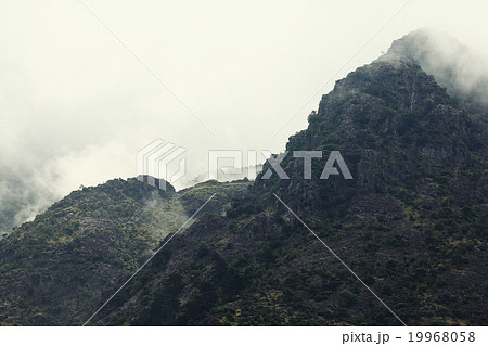 mountain landscape in Europe river gorge clouds mountain landscape in Europe river gorge clouds 19968058