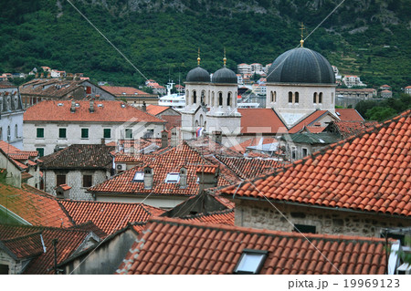 building red rooftops European town on the coast building red rooftops European town on the coast 19969123
