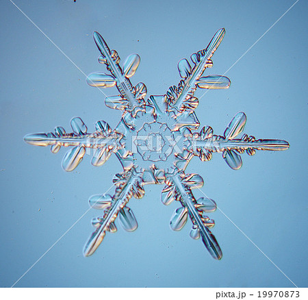 snowflake crystal blue background 19970873