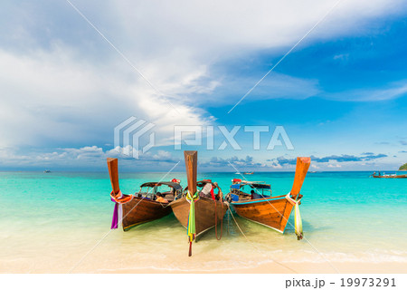 Longtail boats in the famous Lipe island 19973291