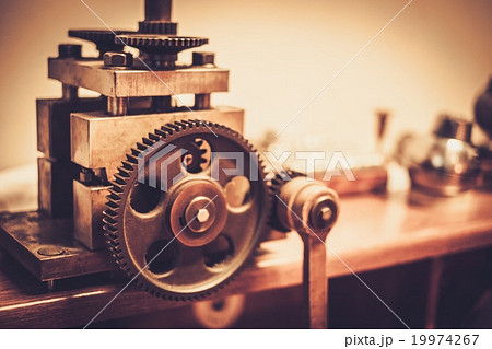 Goldsmith metal cogwheel rolling mill. Goldsmith metal cogwheel rolling mill. 19974267
