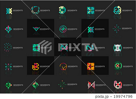Abstract company logo vector collection. Set of 19974796