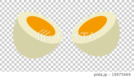 ゆで卵のイラスト素材 19975669 Pixta